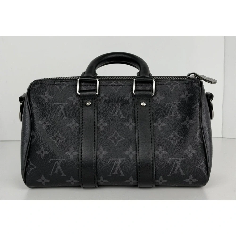 Louis Vuitton Keepall Bandouliere 25 Monogram Eclipse Reverse Coated Canvas F2 - Picture 2 of 16